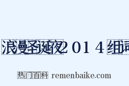 浪漫圣诞夜2014组词是什么意思的图片